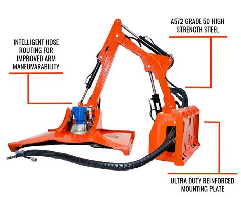 raptor boom arm mower attachment